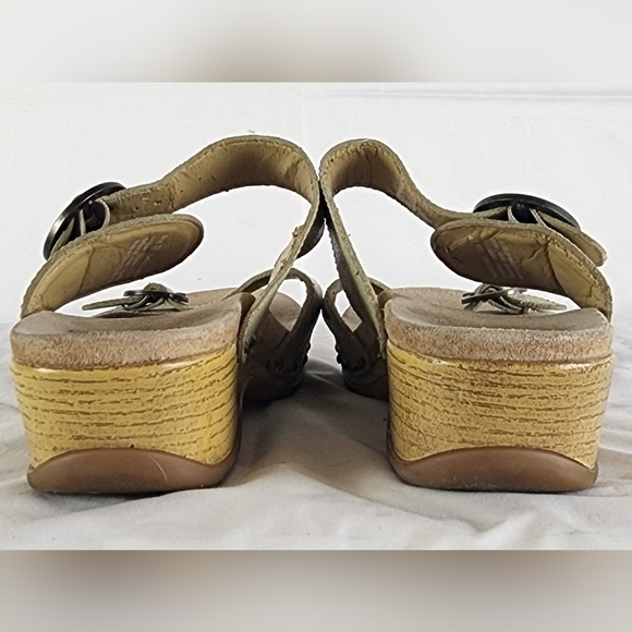 Dansko Manda Slide Wooden Slip on Clogs in Oyster 7 - Picture 10 of 16